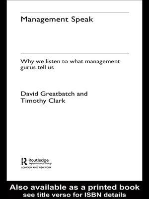 cover image of Management Speak